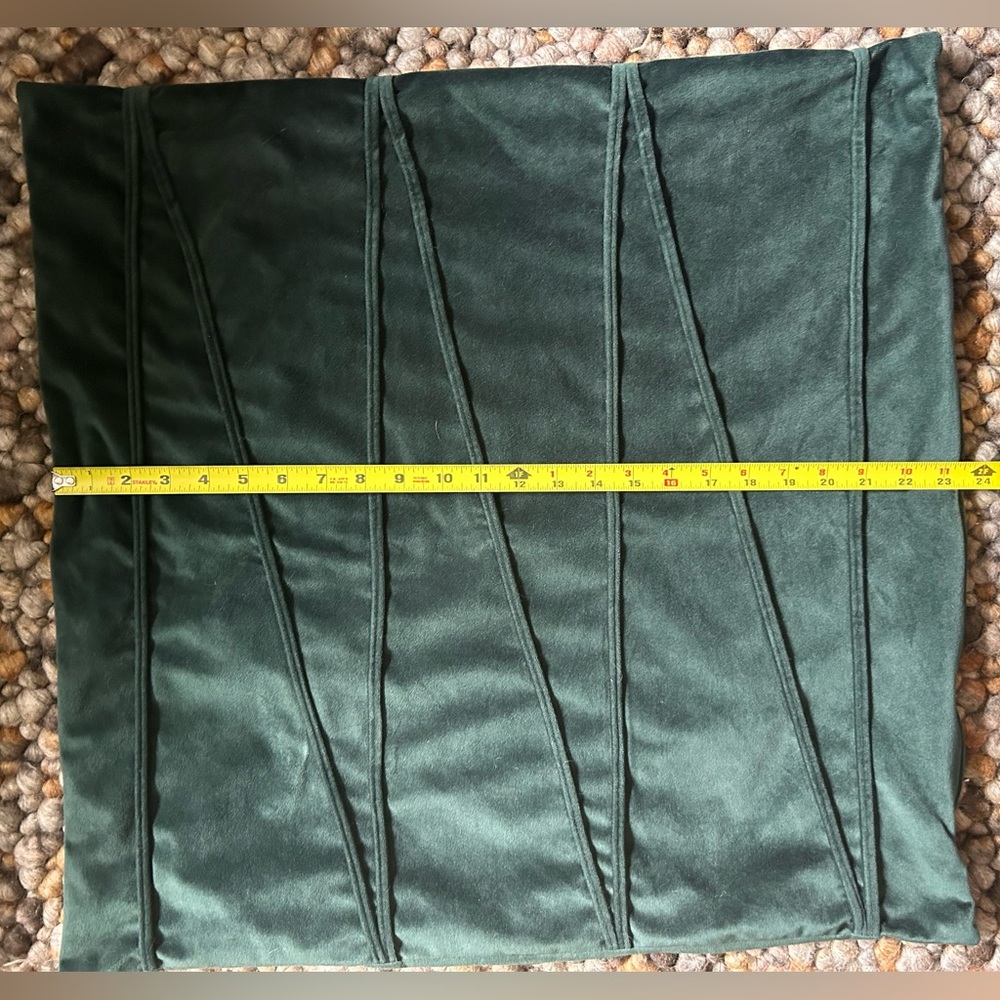 Emerald green velvet pillow covers